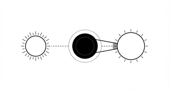 diagram showing solar eclipse alignment of sun moon and earth