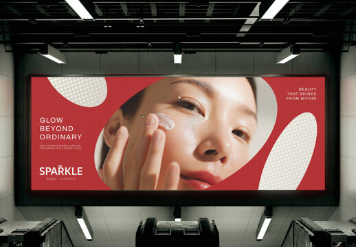 Subway Billboard Mockup