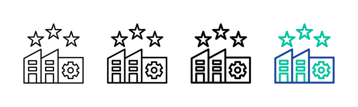 Industry Experience Icon Collection Different Style Outline