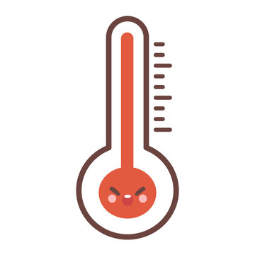 Hot temperature thermometer weather illustration