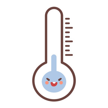 Cold temperature thermometer weather illustration