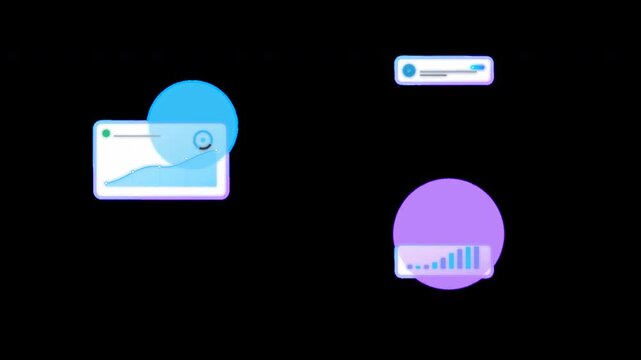 Frosted Glassmorphic UI Notification Card HUD with backdrop blur and animated live data spline