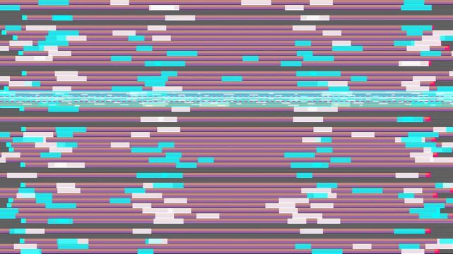 VHS Retro Analog Glitch Tracking Noise Wipe with magnetic tape static and heavy RGB chromatic split