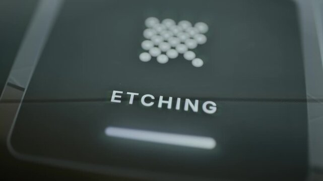Etching module uses particle grid process icon