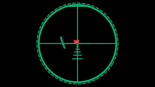 Tactical Military Sniper Scope FLIR Thermal HUD with mil dot reticle and BDC elevation hash marks