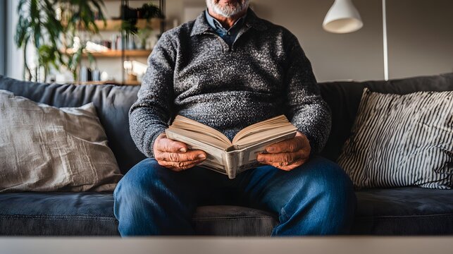 a book beside a window in a modest apartment, comfortable chair, small side table, houseplant, peaceful afternoon daylight, realistic ordinary lifestyle