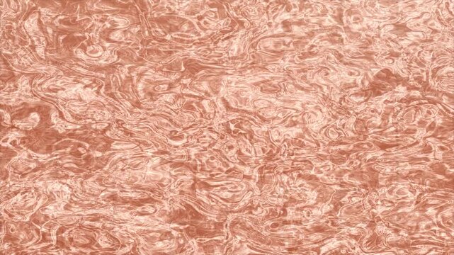 Sunset orange water pool ripples texture background and loopable video motion