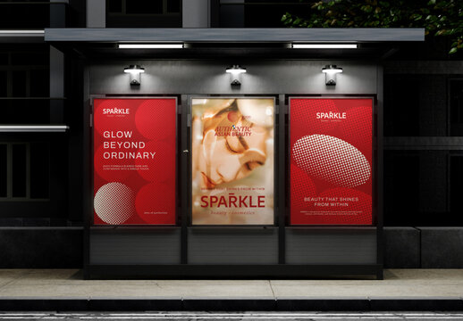 Bus Stop Poster Mockup