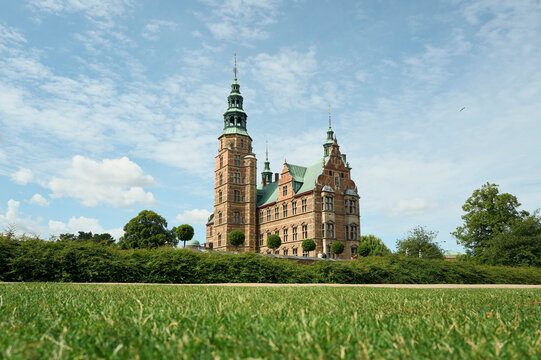 Low angle view of Rosenborg Castle on a sunny day