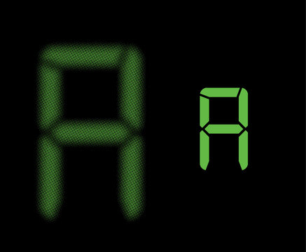 Digital Neon Glossy and blurry font