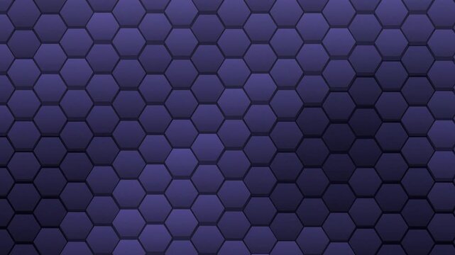 Dark purple abstract hexagonal geometric pattern background and loopable video motion