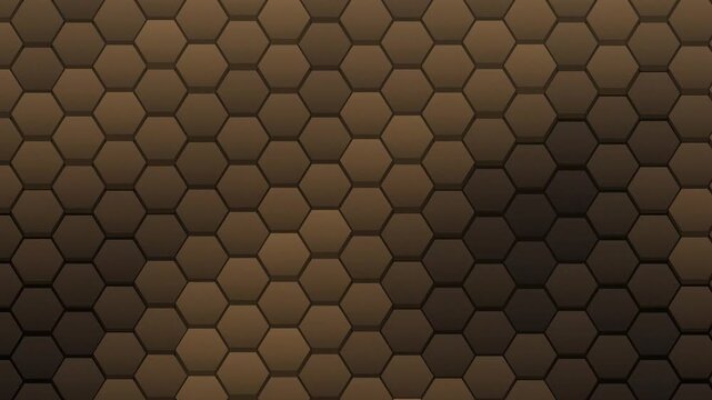 Sand brown abstract hexagonal geometric pattern background and loopable video motion