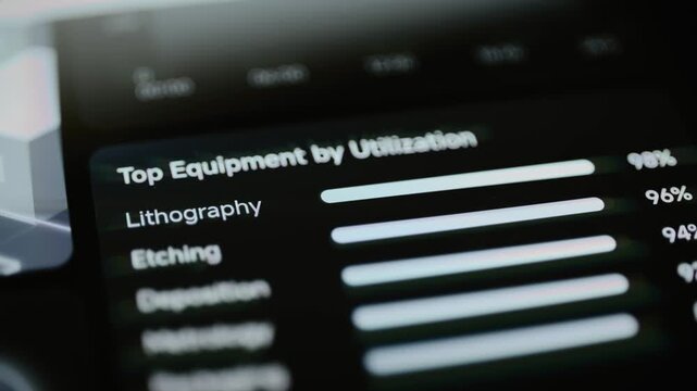 Equipment utilization ranks lithography etching and deposition