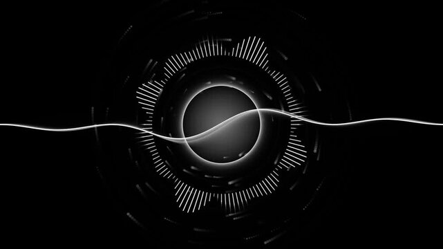 Abstract Sound Wave Audio Visualizer Vector Background
