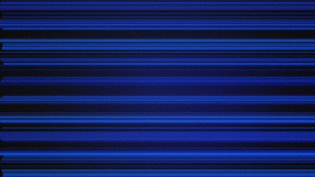 Abstract dark blue digital monitor glitch background with horizontal scanlines and interference lines