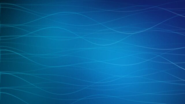 Abstract blue background with glowing wavy lines and soft gradient light for technology design and business concepts