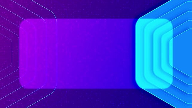 Stylish purple and cyan layered smooth rounded forms and glowing borders. business presentations, web banners, event screens, technology branding, digital showcases modern motion backdrops.