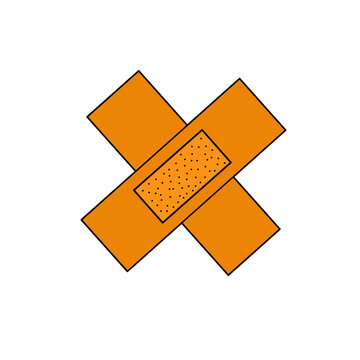 Adhesive Bandage Plaster Icon Isolated on Transparent Background