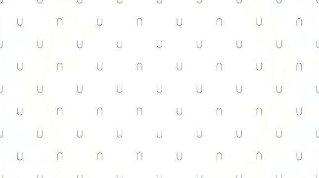 Seamless pattern with repeating u shapes and inverted u shapes on white background