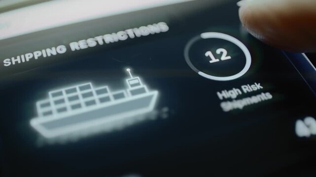 Shipping restrictions dashboard reports 12 high risk shipments