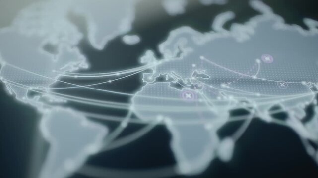 Global route map visualizes international restriction points