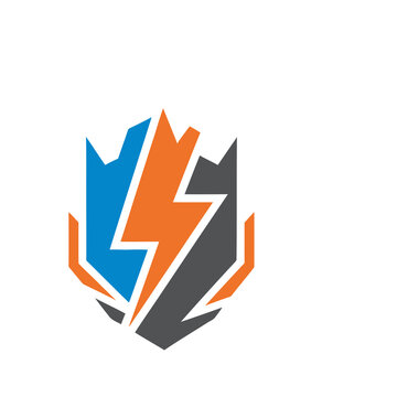 Abstract lightning bolt logo