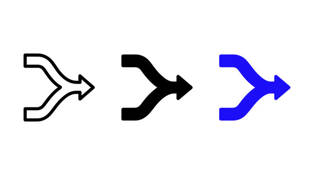 Merge branch vector icons set in outline, solid, and blue color variants for software dev