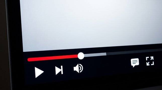 Close Up of a Digital Video Player Interface