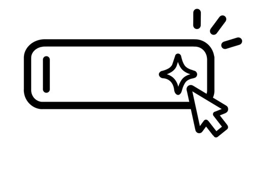 AI prompt input field icon with sparkle and click pointer