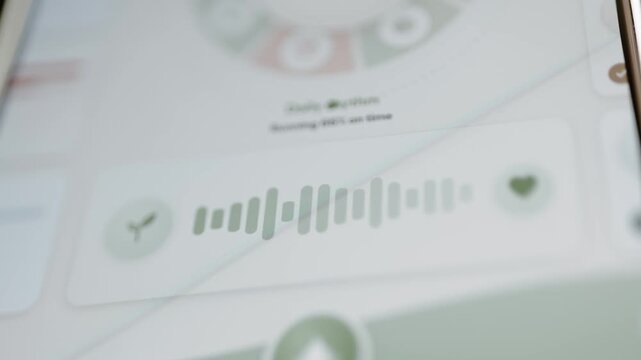 Daily rhythm waveform supports morning wellbeing summary