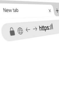Browser window focuses secure HTTPS address lock copy space. internet privacy, domain security, trusted websites, encryption, authentication, web development, digital safety, protected online services