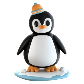penguin on the snow
