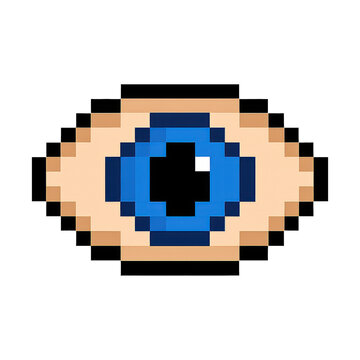 PNG Pixelated eye illustration design.