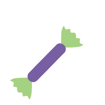 Purple and green candy wrapper