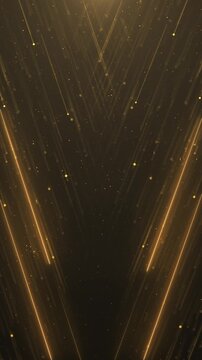 Golden streaks particles rise diagonally shape dark background. Elegant motion design for award ceremonies, luxury branding, corporate titles, product reveals, gala events, festive intros, celebration