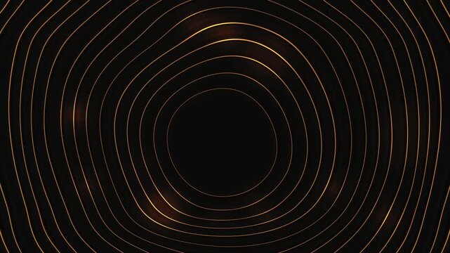 Warm curves ripple inward through circular tunnel, creating hypnotic depth background for premium campaigns, fashion videos, artistic intros, event screens, corporate branding, open title compositions