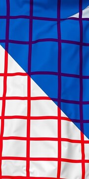 Red, white, and blue checkerboard pattern on a flag, pattern, red