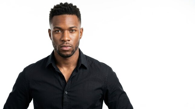 Confident Young Black Man Posing.