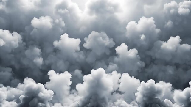 Cumulus clouds forming and drifting across a dramatic sky during daytime