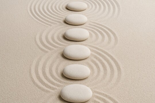 Zen garden stones harmony tranquility background