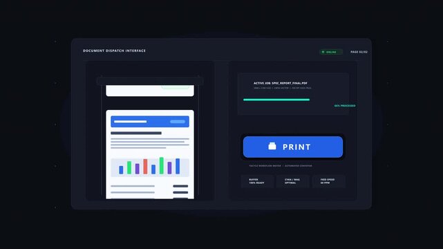 Animated dashboard interface with charts and data visualization, digital analytics and progress tracking
