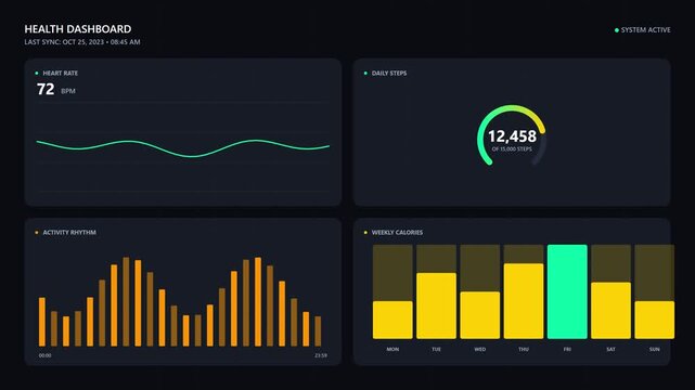Digital Health Tracking Dashboard with Statistical Fitness Metrics