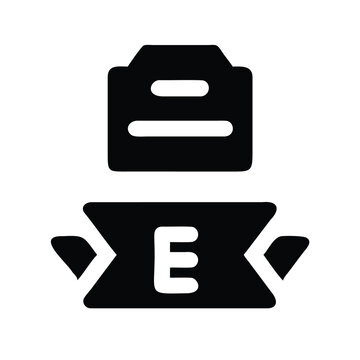 Black file icon with code bracket symbol - Minimalist vector icon showing a file stacked above code brackets, representing programming or file coding concepts.