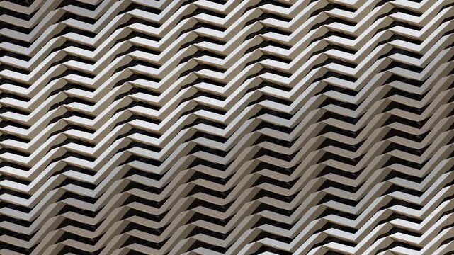 Geometric zigzag abstract background with 3D shifting chevron pattern loop