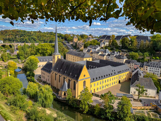 Luxemburg, 13.09.2026, Luxemburg - Ville-Haute, The stunning Neimënster Abbey and the beautiful Church of St. John du Grund © Bartomiej