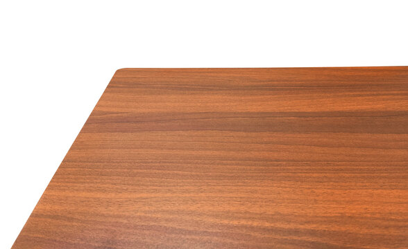 View of wooden table top corner PNG transparent.