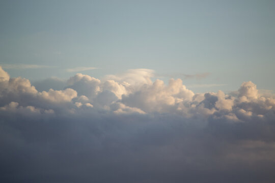 beautiful weightless clouds high in the sky