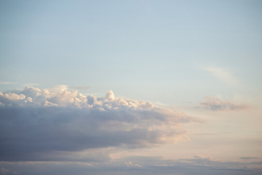 beautiful weightless clouds high in the sky