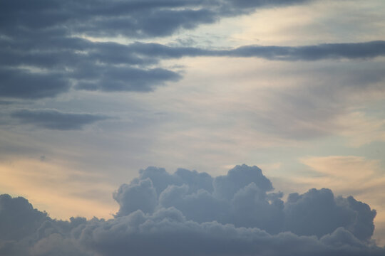 beautiful weightless clouds high in the sky