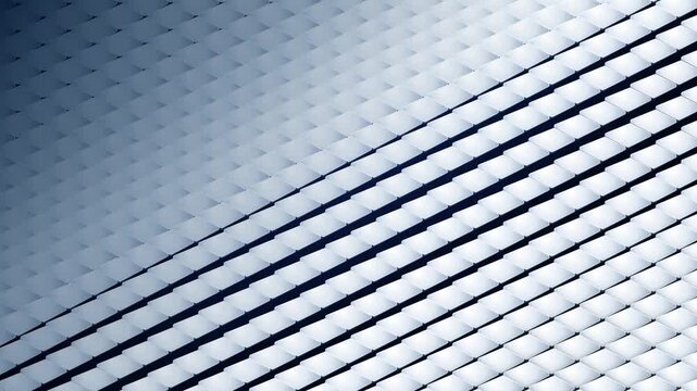 Abstract white geometric scale pattern motion background loop 4K